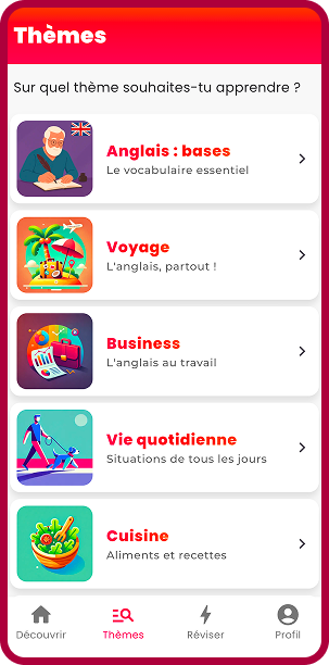 Choisissez vos leçons